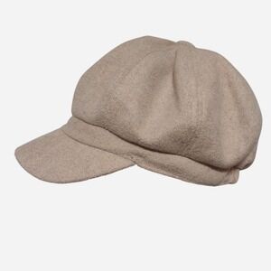 Taupe baker boy hat